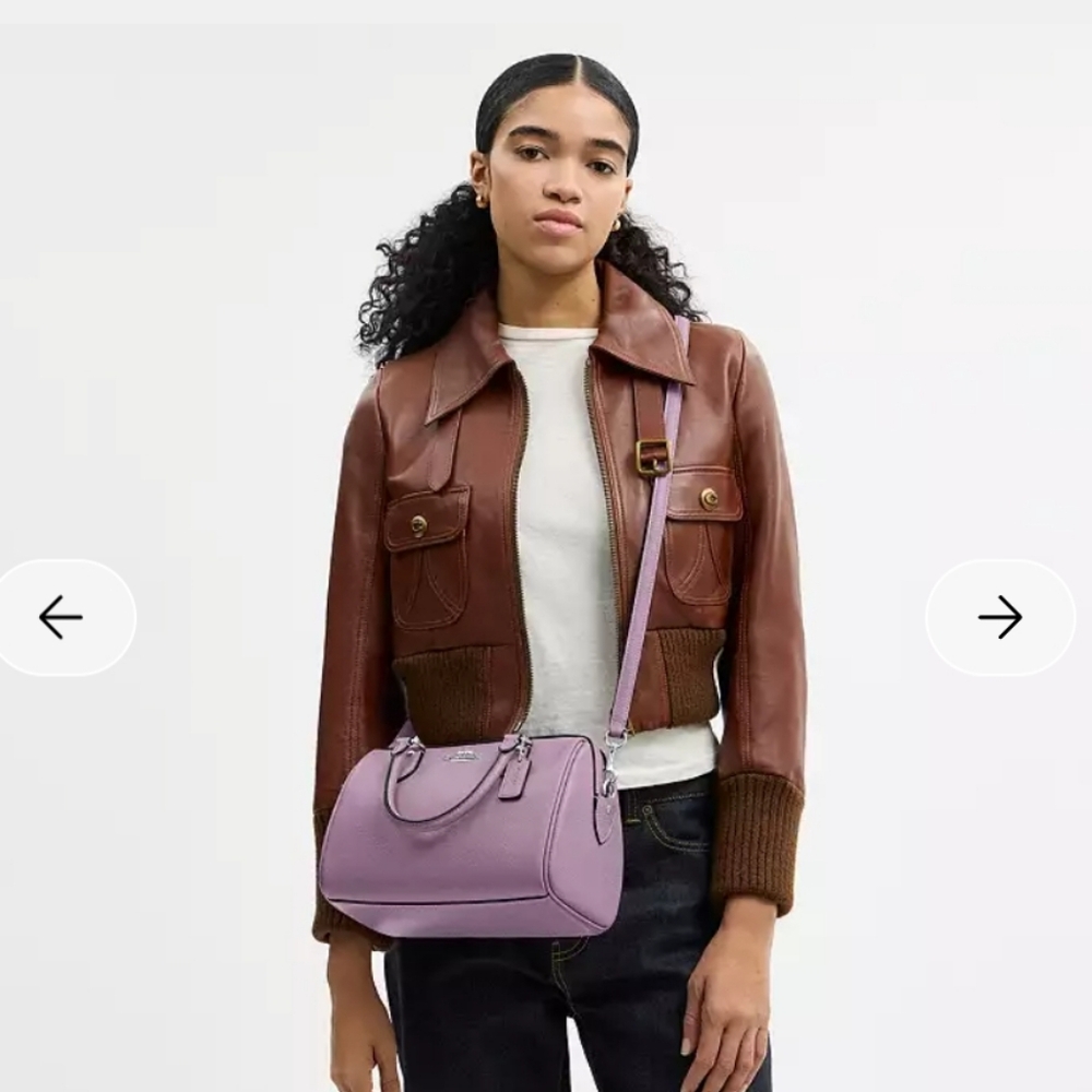 Coach Rowan Satchel Bag - Soft Purple
